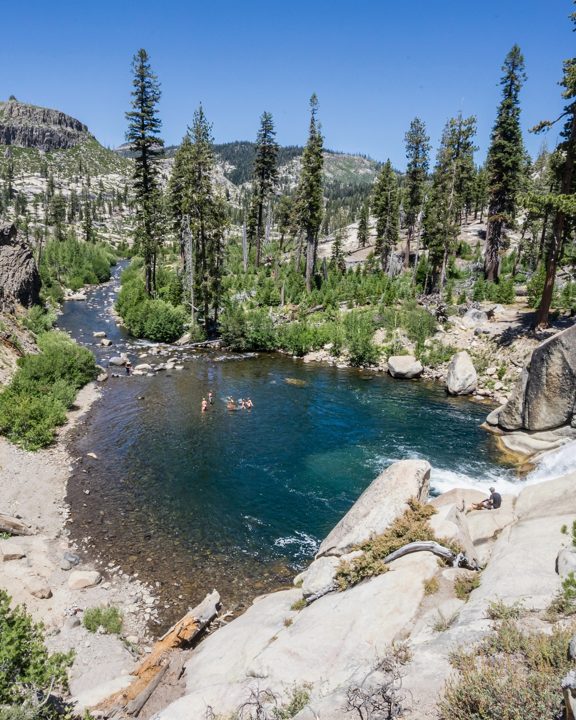 Postcard from Mammoth.
Long day hikes, swimming holes, cool rocks, and waterfalls.  I’m sold.