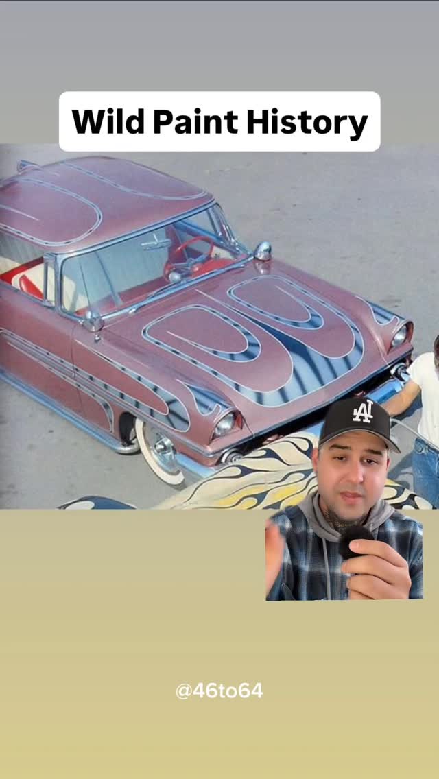 Wild Paint History! From 1955-1961 wild paint was HOT. Follow and share this post for more history #kustom#lowrider#hotrod#oldschoollowrider