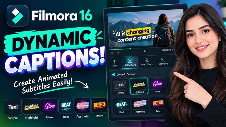 Filmora 16 Dynamic Captions Tutorial | Create Animated Subtitles Easily!