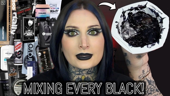 I MIXED EVERY BLACK HAIR DYE TOGETHER! 🖤
