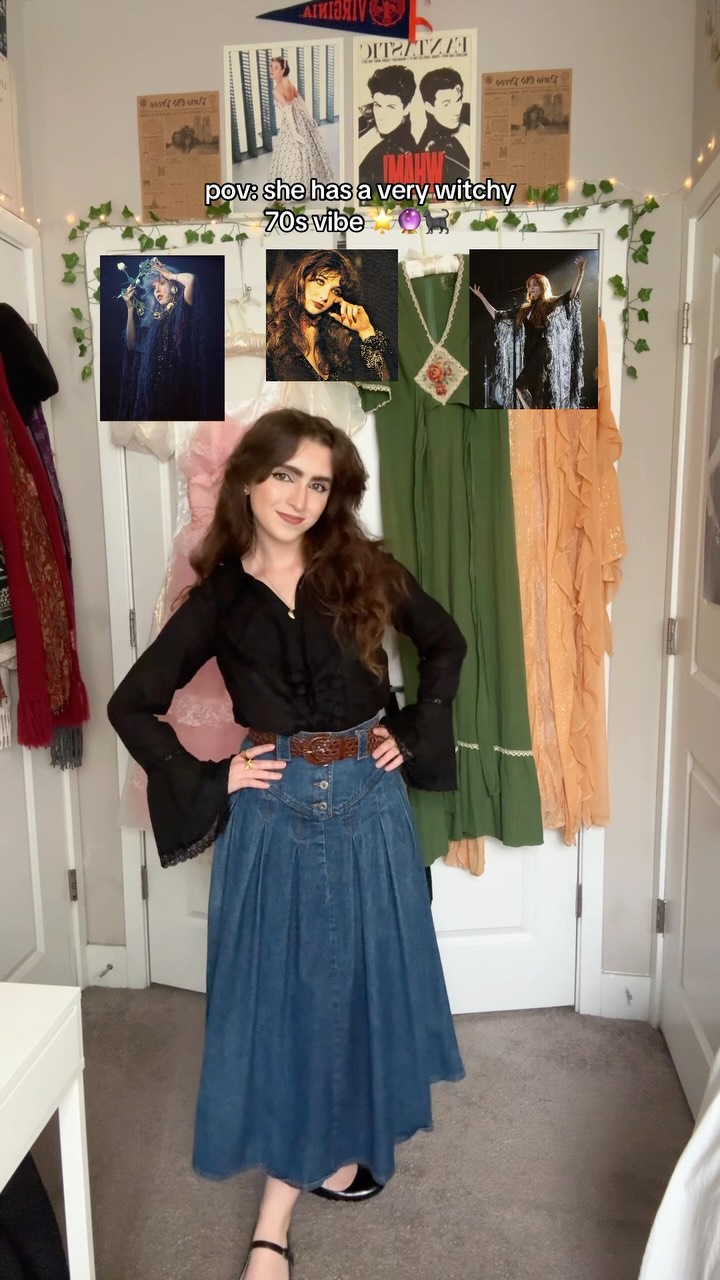 pov: she has a very witchy 70s vibe 🌟🔮🐈‍⬛ 

#katebush #stevienicks #70s #witchy #whimsicalaesthetic