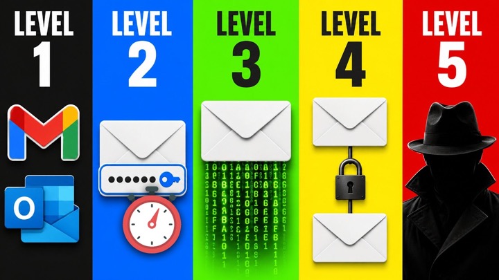 Levels of Email Security (make email impossible to hack)