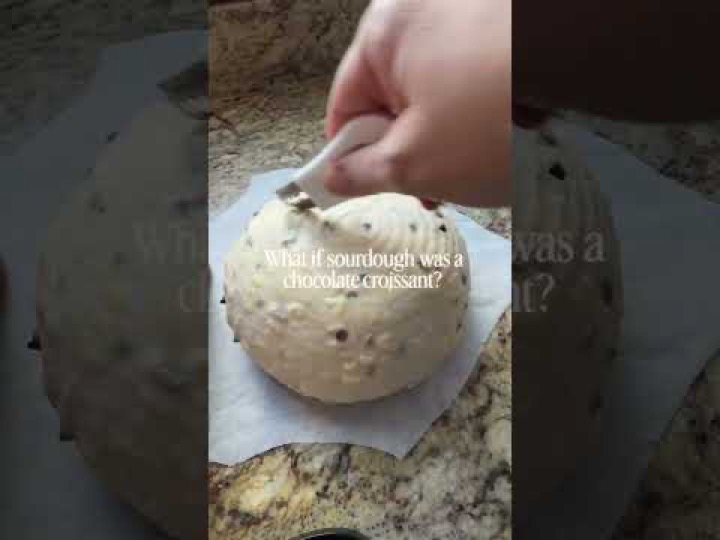 Chocolate Chip Sourdough Croissant Loaf