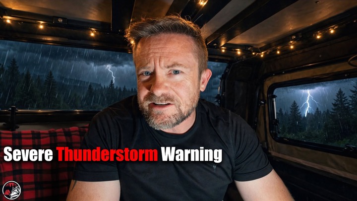 ⛈️ Truck Camping When a Severe Storm Strikes - Heavy Rain Camping