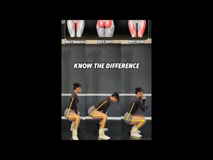 Different squat stances target different muscle groups