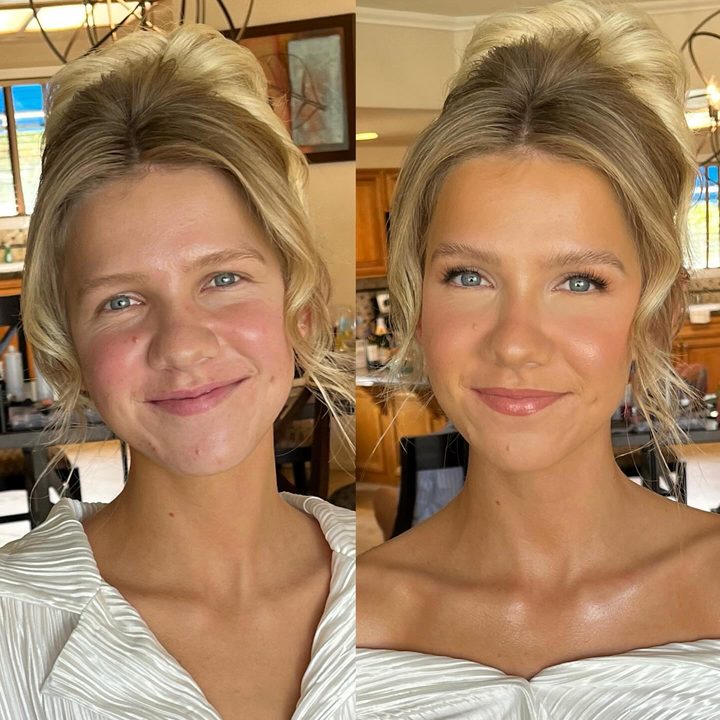 Soft and glowy for my sweet bride Katie! 🫶🏼
Swipe to see the trial vs. wedding day 👉🏼
Trials are so so important for many reasons:
🤍This gives us a chance to TRY out a look. 
You may think this is what you want but seein
