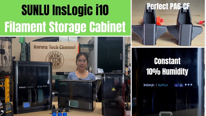 SUNLU InsLogic i10 Filament Storage Cabinet: Constant 10% Humidity with Zero Maintenance