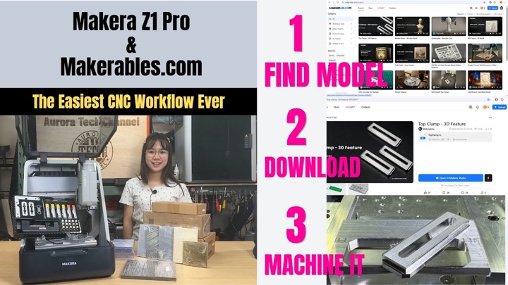 The Easiest Way to Transition from 3D Printing to CNC Machining | Makera Z1 Pro & Makerables