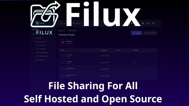 Filux - Open Source, Self Hosted File Sharing for All
