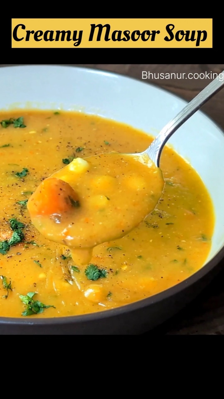 Creamy Lentil Soup - Masoor Dal Soup#food #recipe #cooking
