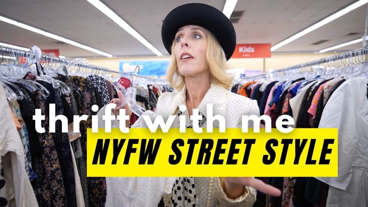 Thrifting New York Fashion Week Street Style/THRIFT WITH ME