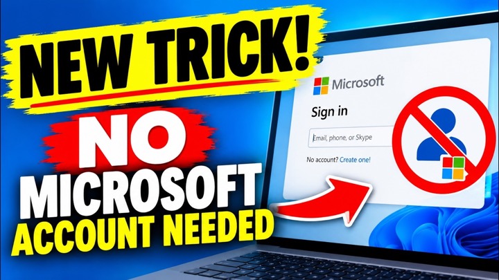 NEW Way to Bypass Microsoft Account Sign-In During Windows Installation