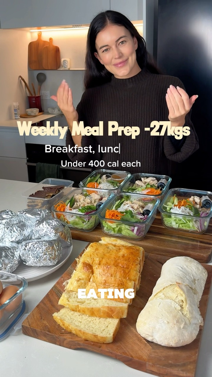 Weekly meal prep as someone who has lost 27kgs #healthy #weightloss #mealprep