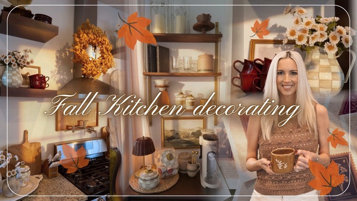 FALL DECORATE WITH ME | kitchen decorating ideas 🍂 cozy fall kitchen decorate with me 2026