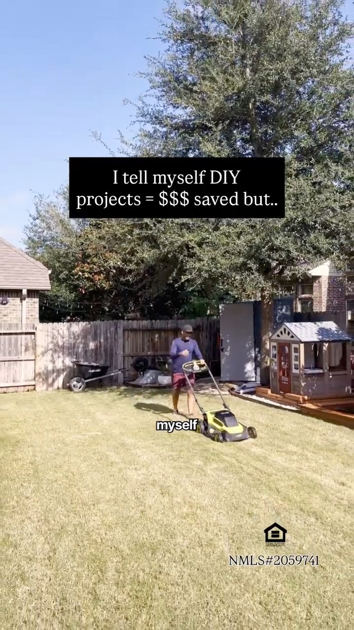 I tell myself DIY projects = $$$ saved, but…#ad #tomomortgage #mortgagetips