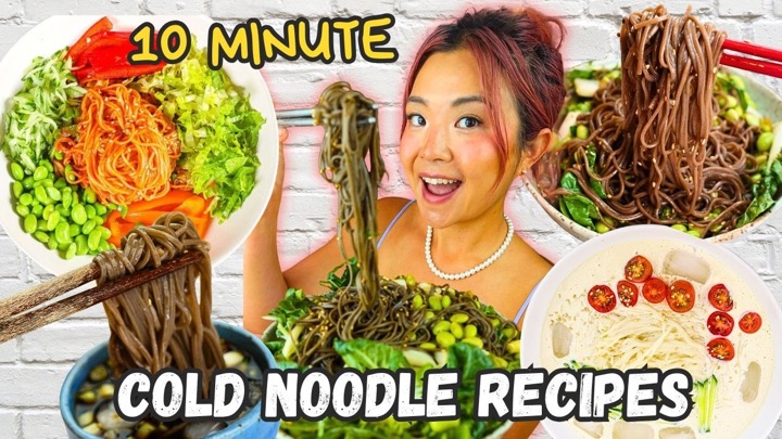 My favourite COLD NOODLE RECIPES that take 10 MINUTES OR LESS!