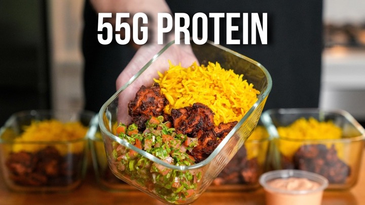 55g Protein Meal Prep That Doesn't Get Dry | Garlic Herb Chicken