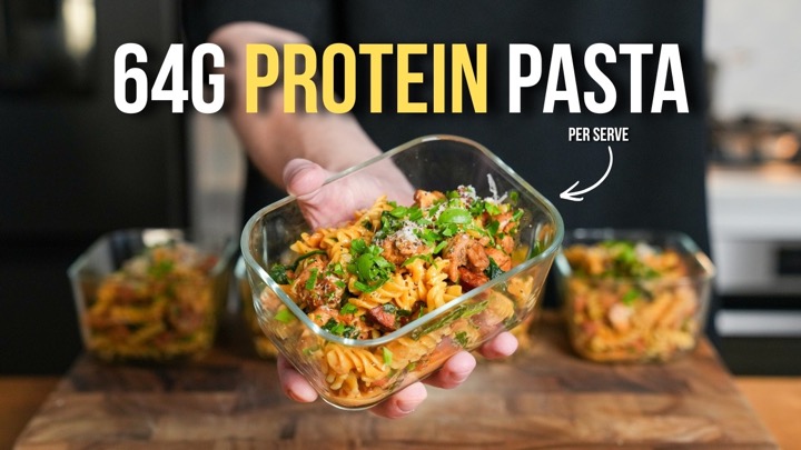 This High Protein Pasta Meal Prep Has 64g of Protein