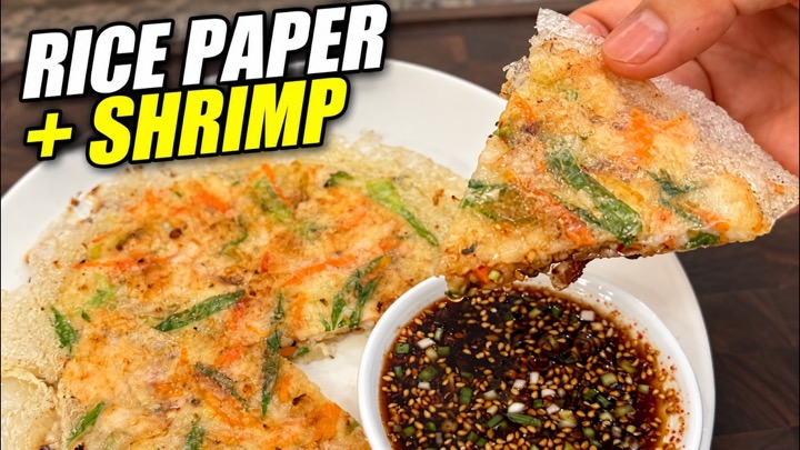 The Crispiest Shrimp Pancake I’ve Ever Made—with Rice Paper!