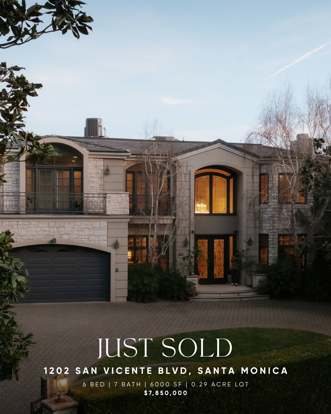 Just Sold! Timeless elegance and effortless California living define 1202 San Vicente. Sold at $7,850,000.

6 BD + Office | 7 BA | 6,000 SF 