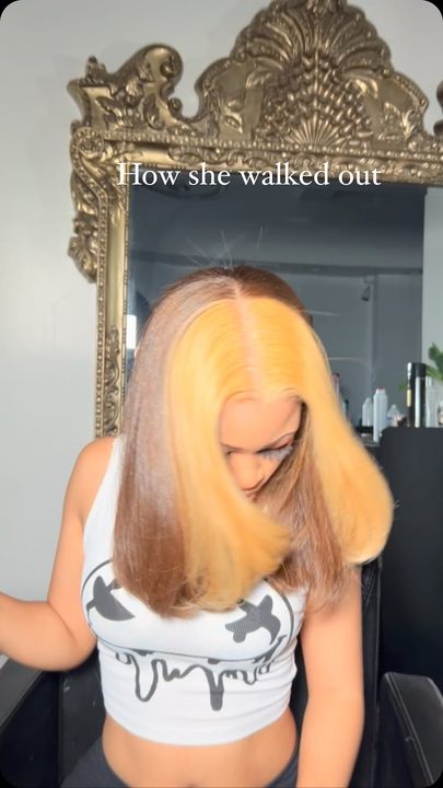 Root touch up but we also went slightly lighter with her blonde 💛🤎💛