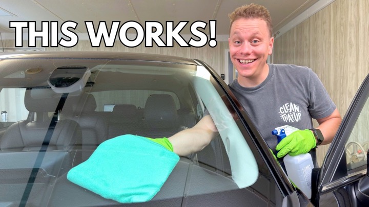 The Best Way to Clean the INSIDE of Your Windshield!