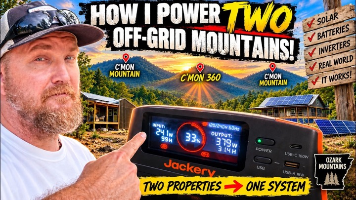 POWERING TWO OFF-GRID MOUNTAINS tiny house, homesteading, off-grid, cabin build, DIY, HOW TO
