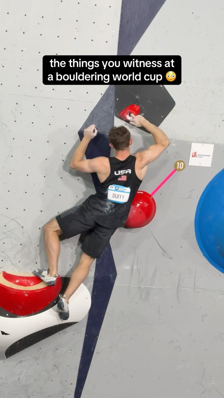 We’re back in Salt Laky City for another Climbing World Cup. This clip is of Colin Duffy from 2025!