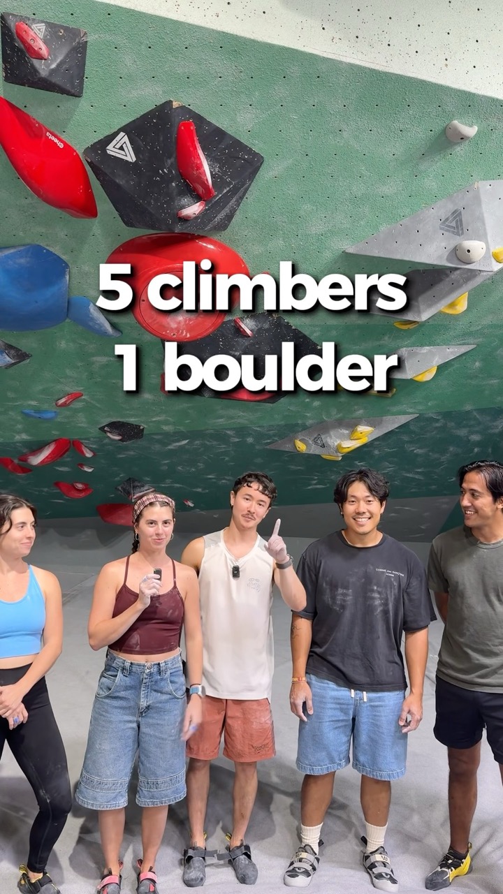 Can you guess who the V13 climber is? #climbingchallenge