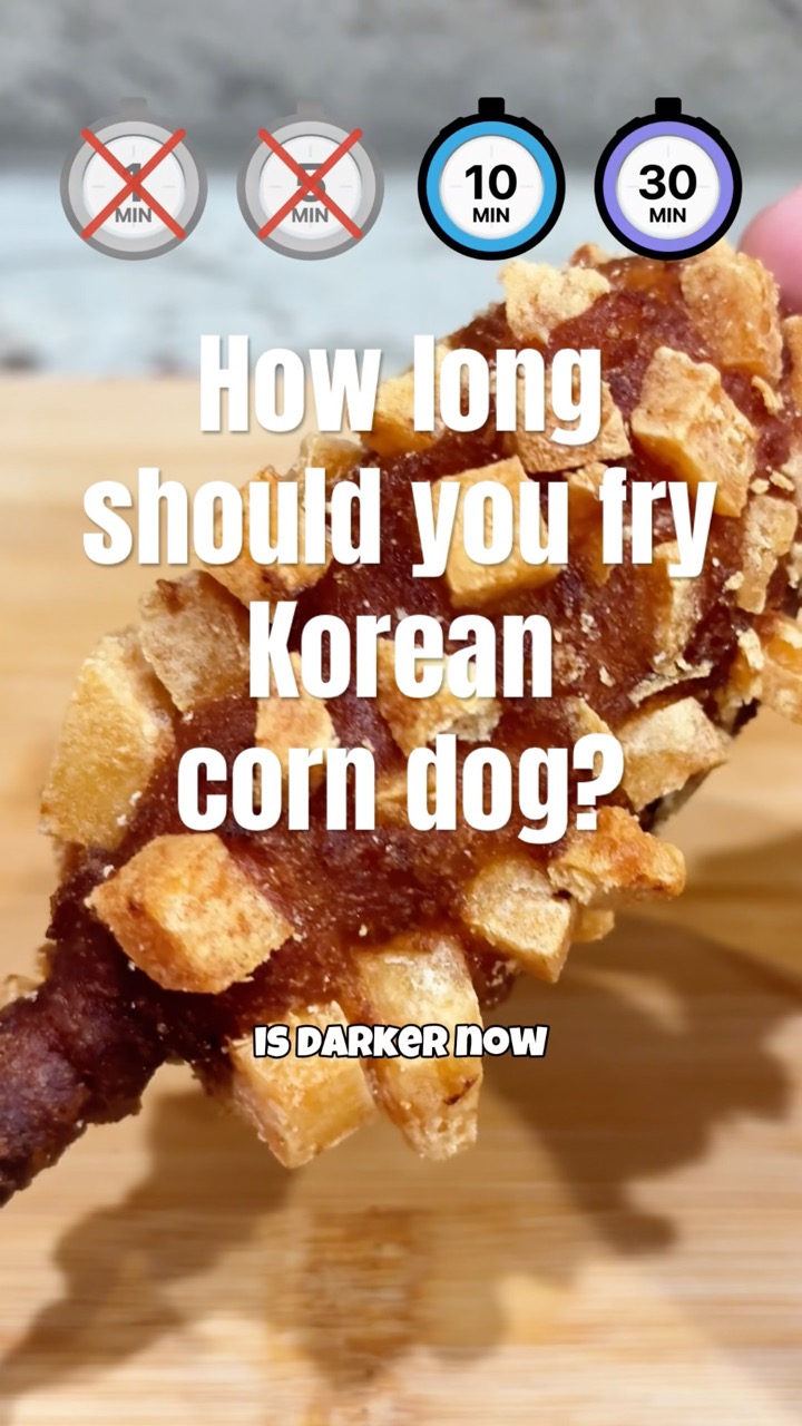 Cooking test Ep. 86 Korean corn dog how long should you fry Korean corn dog? #cooking