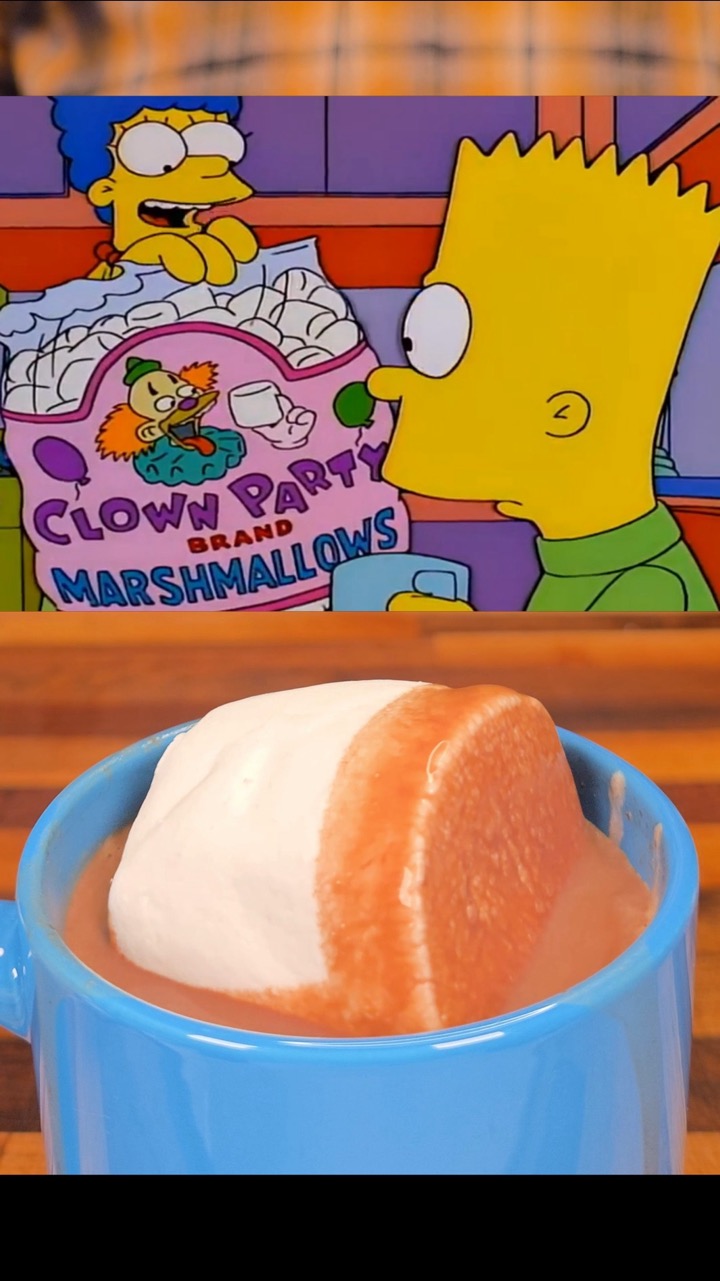 Bart's Self-Serve Marshmallow Chocolate Comfort Mug!☕️ #shorts #chocolate #marshmallow #simpsons