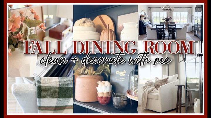 FALL CLEAN + DECORATE WITH ME | COZY FALL DINING ROOM DECOR IDEAS