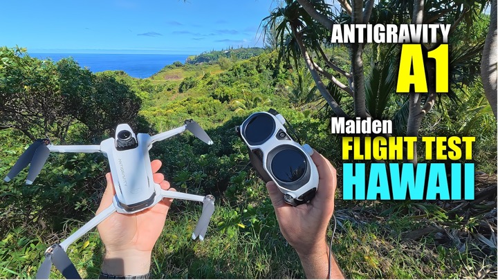 Antigravity A1 360 Drone Maiden Flight Test Review - Maui Hawaii's North Shore Beauty
