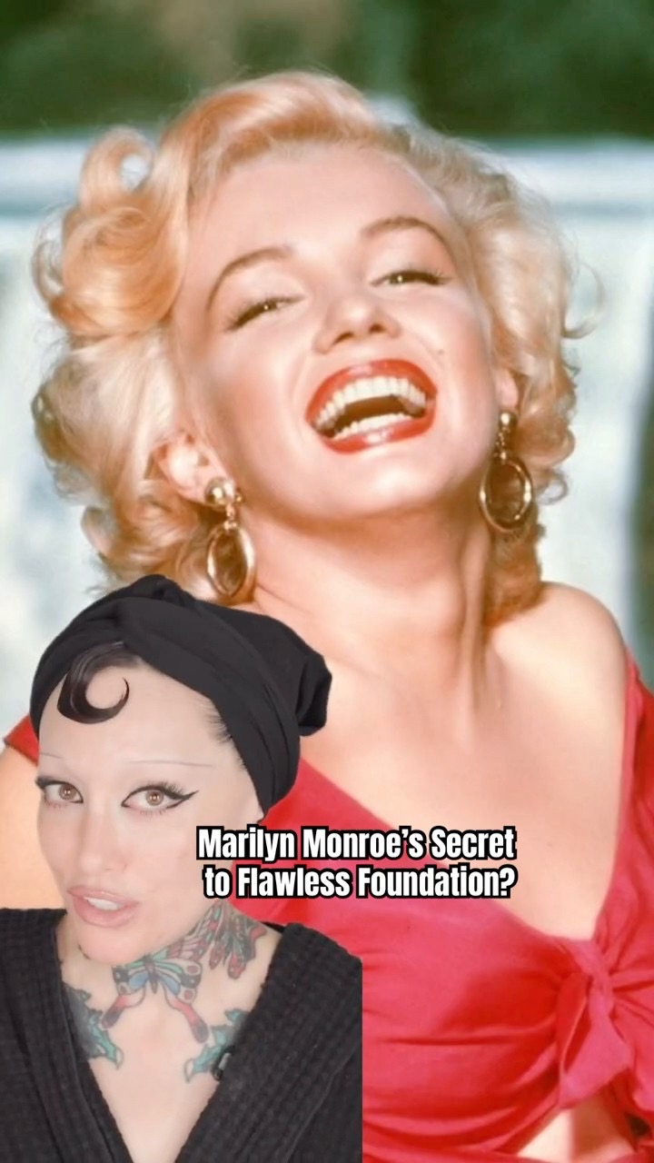Marilyn Monroe’s Secret to Flawless Foundation? #marilynmonroe  #makeuptutorial #vintagemakeup