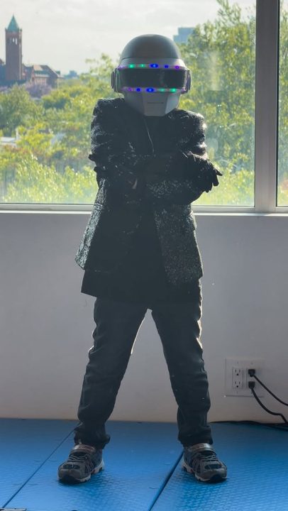 My sweet Chilte rocked it at his school ‘s talent show! He  almost didn’t gonup because he got nervous and hates being the center of attention but so happy he did. @daftpunk is his absolute favorite band!! He was so amaz