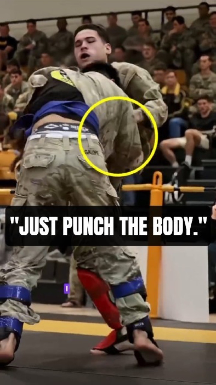 Yeah, “Just Punch the Body” in a Muay Thai Clinch 😂