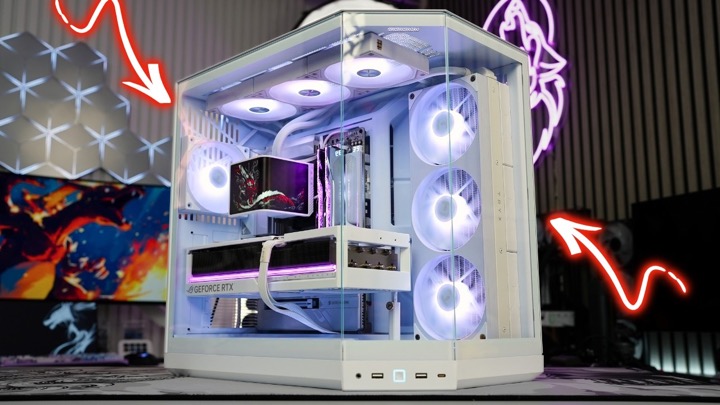 HYTE Y50 RGB Snow White Step-by-Step Guide on How To Build a Gaming PC : 9850X3D + RTX 5080