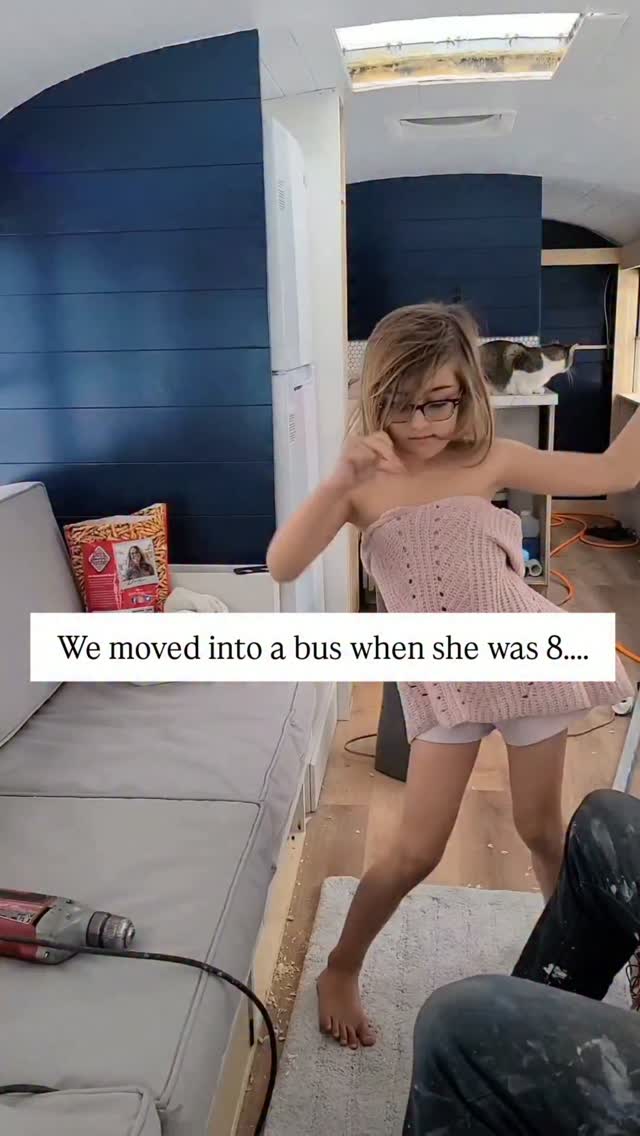 We moved into the bus when you were 8…

And today we get to celebrate you turning 14 🎈

Somehow the little girl who climbed into this life 