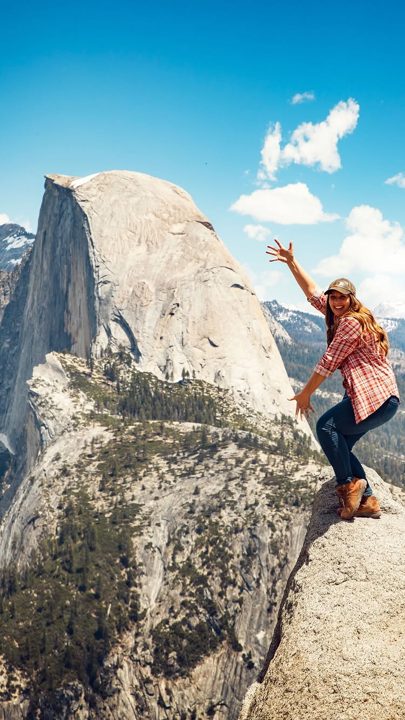 Remember this spot if you want to capture an epic Yosemite clifftop view without having to do any hiking near scary moun