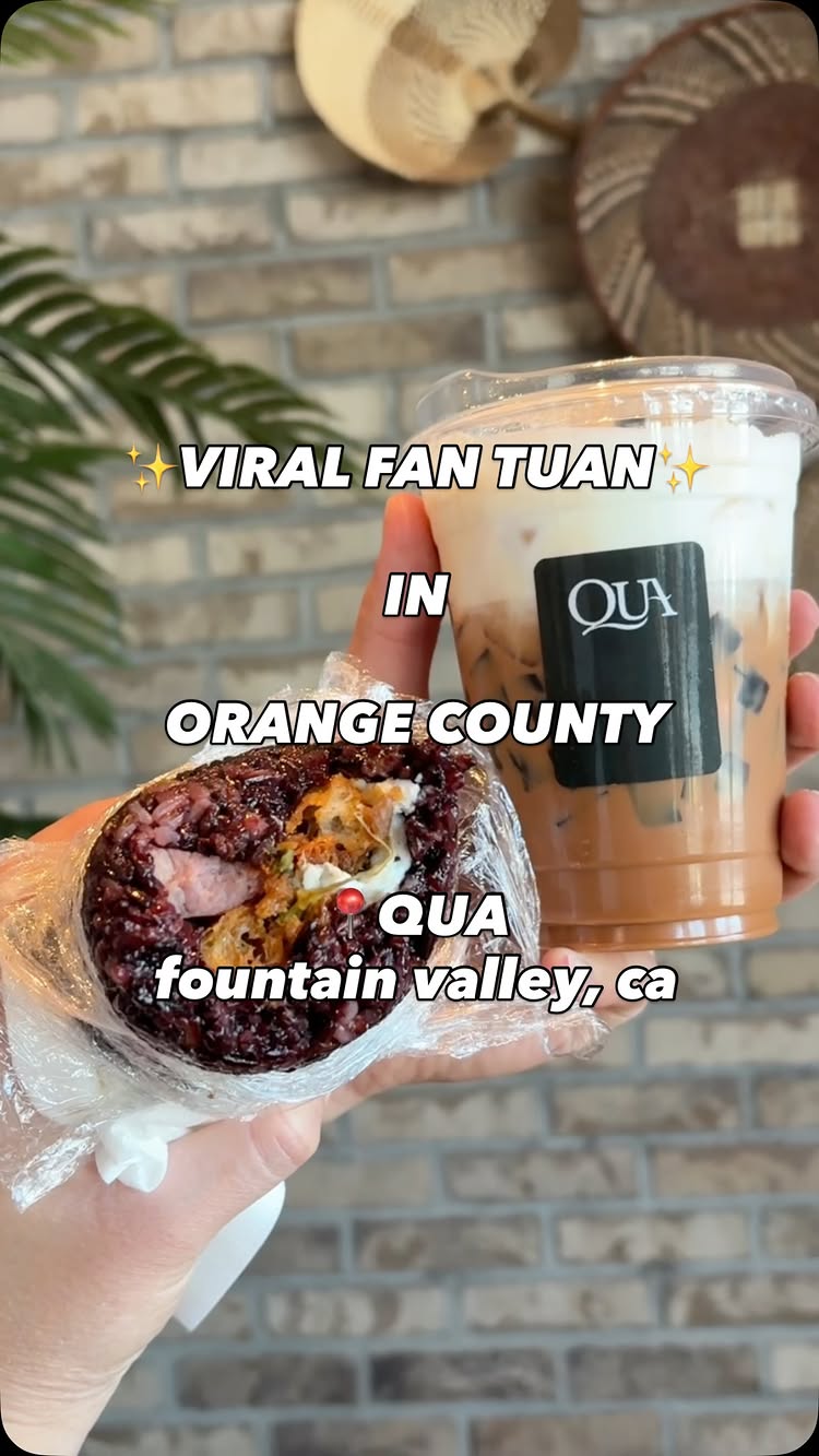 🌯VIRAL FAN TUAN IN OC🌯

Available for takeout daily until 4 PM! A purple rice outer layer wrapped with Chinese sausage, egg, pork floss, p