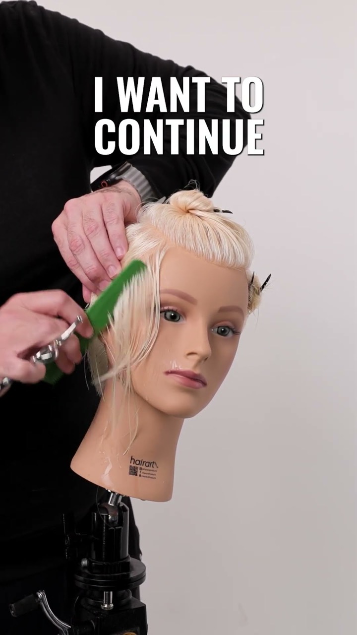 Pushing Hair Forward Keeps your Round Section Consistent