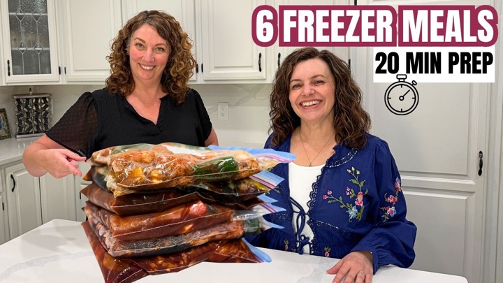 Make 6 Costco Dinners in 20 Minutes | Dump Bag Freezer Meals That Actually Work