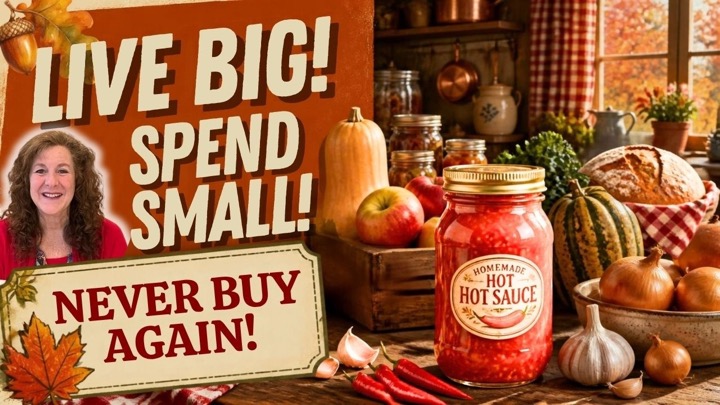 LIVE BIG! SPEND SMALL! NEVER BUY AGAIN! FRUGAL LIVING! HOT SAUCE!
