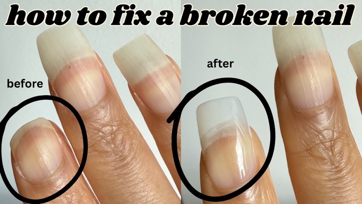 HOW TO FIX A BROKEN NAIL AT HOME! BUILDER GEL + NAIL TIP