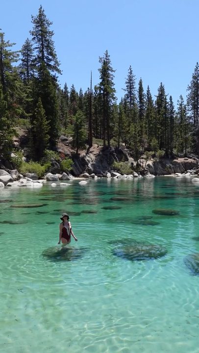 How it feels going in the first time at the beginning of the summer. 😎

“How cold is the water in Lake Tahoe?” It’s a ve