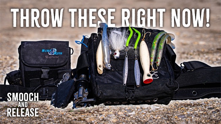 What’s in My Surf Bag? | Fall Run Striped Bass Surf Fishing | Smooch and Release
