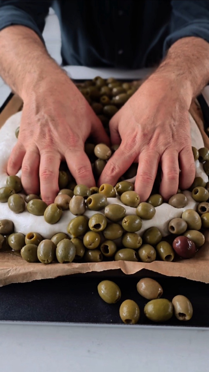 100% Olive Focaccia #cooking # #artisanpizza #food