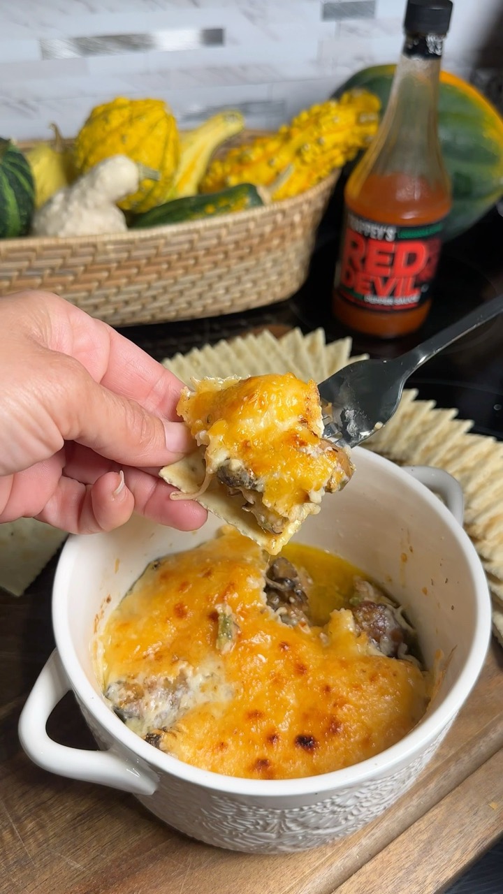 Poor man's oyster Rockefeller 