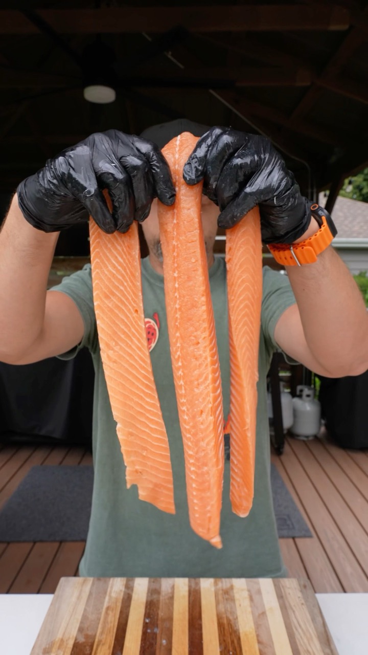 Braided honey garlic salmon