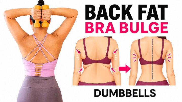 Lose Bra Bulge & Back Fat | 2-Week Standing Workout with 1 kg Dumbbells